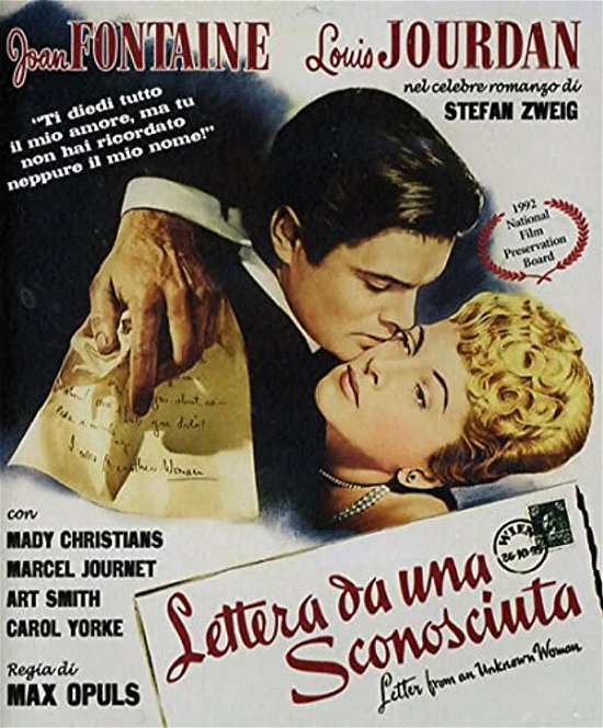 Cover for Cast · Lettera Da Una Sconosciuta (Blu-ray)