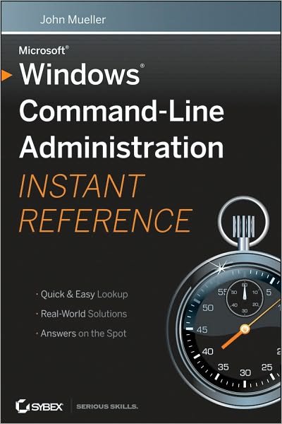 Cover for John Paul Mueller · Windows Command Line Administration Instant Reference (Paperback Bog) (2010)