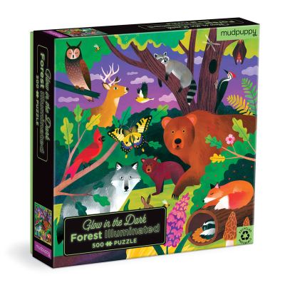 Forest Illuminated 500 Piece Glow in the Dark Puzzle - Mudpuppy - Board game - Galison - 9780735377462 - February 16, 2023