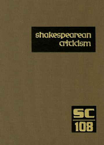 Cover for Michelle Lee · Shakespearean Criticism: Excerpts from the Criticism of William Shakespeare's Plays &amp; Poetry, from the First Published Appraisals to Current Evaluations (Shakespearean Criticism (Gale Res)) (Hardcover Book) (2007)