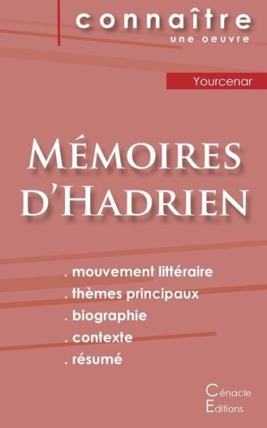 Cover for Marguerite Yourcenar · Fiche de lecture Mémoires d'Hadrien de Marguerite Yourcenar (Paperback Book) (2022)