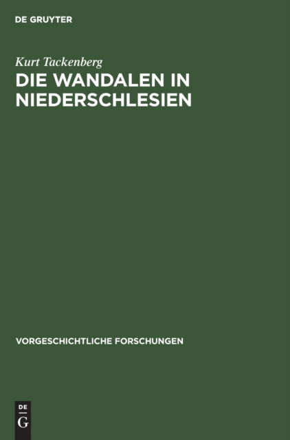 Cover for Kurt Tackenberg · Die Wandalen in Niederschlesien (Book) (1925)