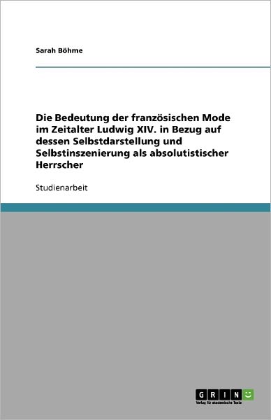 Cover for Böhme · Die Bedeutung der französischen M (Bok) [German edition] (2009)