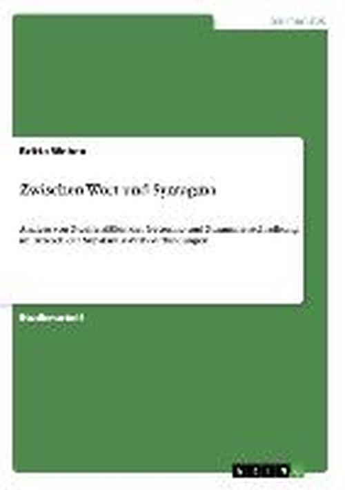 Cover for Wehen · Zwischen Wort und Syntagma (Book) [German edition] (2009)