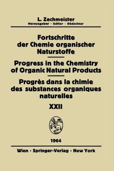 Cover for R T Aplin · Fortschritte der Chemie Organischer Naturstoffe / Progress in the Chemistry of Organic Natural Products / Progres dans la Chimie des Substances Organiques Naturelles - Fortschritte der Chemie Organischer Naturstoffe / Progress in the Chemistry of Organic  (Pocketbok) [Softcover reprint of the original 1st ed. 1964 edition] (2011)