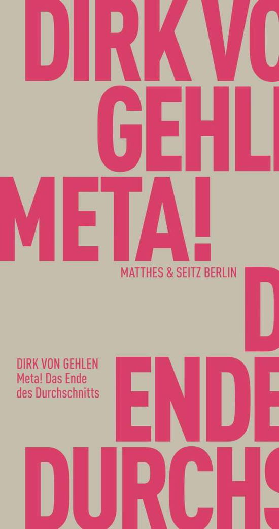 Cover for Gehlen · Meta! Das Ende des Durchschnitts (Bok)