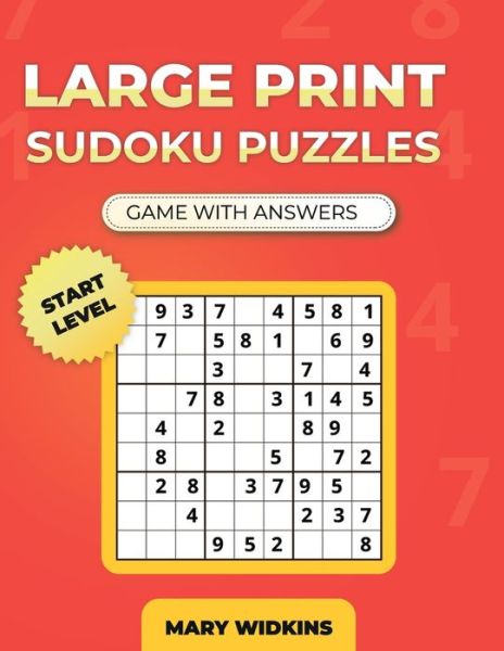 mary widkins large print sudoku puzzles start level game with answers activity book to keep you mind healthy the large classic sudoku puzzles paperback book large type large print edition 2021