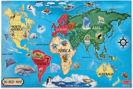 Cover for Melissa And Doug · World Map Floor Puzzle (N/A)