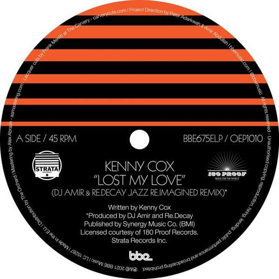 Lost My Love - Cox Kenny - Música - BBE - 0195497381463 - 5 de março de 2021