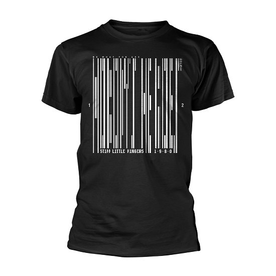 Stiff Little Fingers: Barcode (Black) (T-Shirt Unisex Tg. M) - Stiff Little Fingers - Merchandise - PHM PUNK - 0803343194463 - July 2, 2018