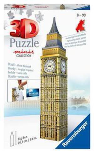 Ravensburger 3D Puzzle - Mini Big Ben - 54 Teile - ab 8 Jahren - Ravensburger Spieleverlag - Brettspill - Ravensburger Spieleverlag - 4005556112463 - 1. mars 2021