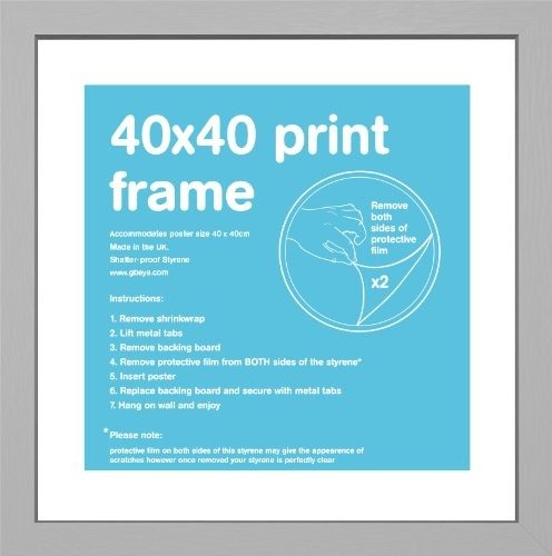 GBEYE - MDF Silver Frame - 40 x 40cm - X2 - Gb Eye - Koopwaar - Gb Eye - 5028486109463 - 