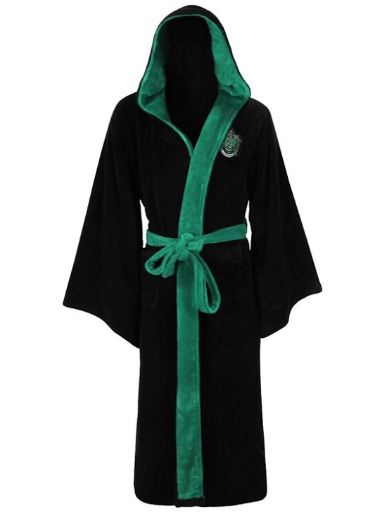 Harry Potter - Robe -  Slytherin Ladies Black Fleece with Hood - Groovy UK - Merchandise - UNK - 5055437914463 - 