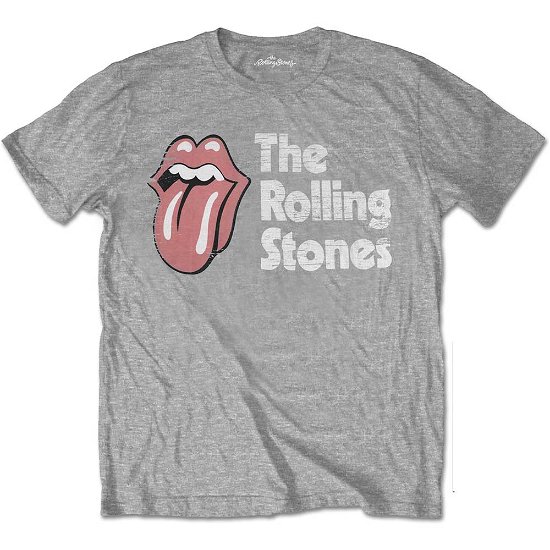 Cover for The Rolling Stones · The Rolling Stones Unisex T-Shirt: Scratched Logo (T-shirt) [size S] [Grey - Unisex edition]