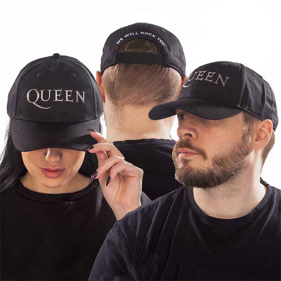 Cover for Queen · Queen Unisex Baseball Cap: Sonic Silver Logo (Black) (CLOTHES) [Black - Unisex edition] (2017)