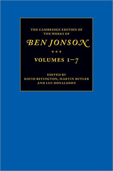 Cover for Ben Jonson · The Cambridge Edition of the Works of Ben Jonson 7 Volume Set (Book pack) (2012)