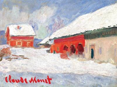 Cover for Galison · Monet Red Barns in Norway Boxed Holiday Full Notecards (Flashcards) (2009)