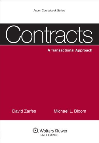 Cover for Michael L. Bloom · Contracts: a Transactional Approach (Pocketbok) (2010)