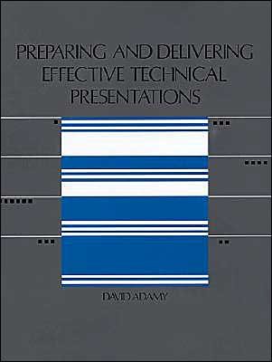 Cover for David L. Adamy · Preparing and Delivering Effective Techn (Paperback Book) (1987)