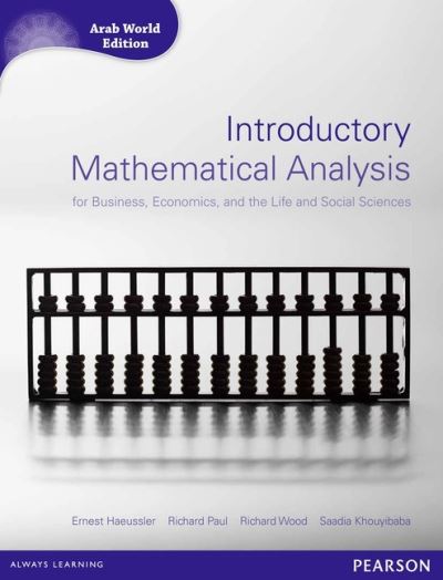 Cover for Ernest Haeussler · Introductory Mathematical Analysis for Business, Economics and Life and Social Sciences (Arab World Editions) with MathXL (Book) (2012)