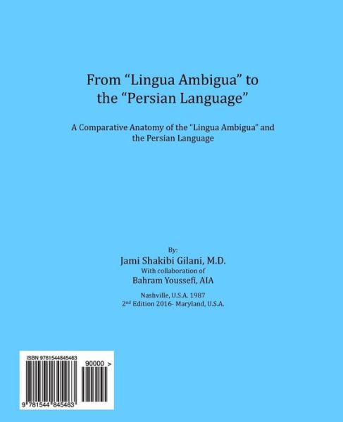 Cover for Jami Shakibi Gilani · From Lingua Ambigua to the Persian Language (Paperback Book) (2017)