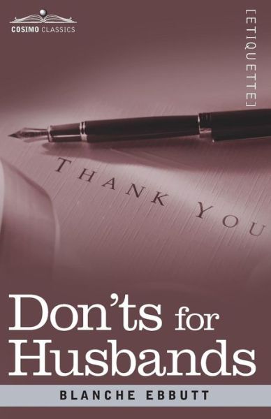 Cover for Blanche Ebbutt · Don'ts for Husbands (Paperback Book) (2015)