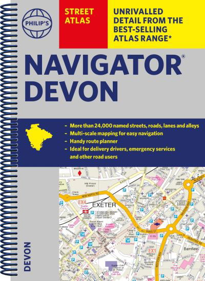 Philip's Navigator Street Atlas Devon - Philip's Street Atlas - Philip's Maps - Kirjat - Octopus Publishing Group - 9781849076463 - torstai 18. tammikuuta 2024