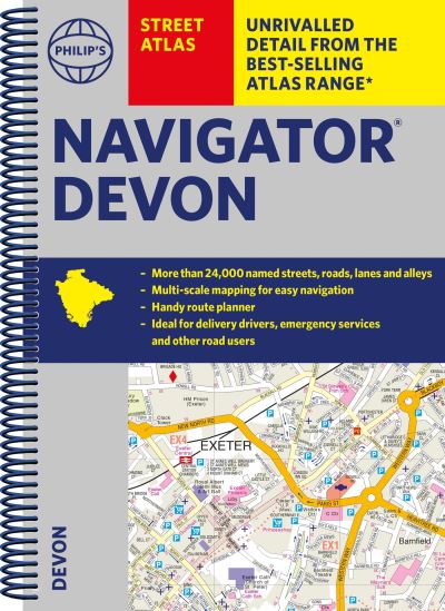 Philip's Navigator Street Atlas Devon - Philip's Street Atlas - Philip's Maps - Bøker - Octopus Publishing Group - 9781849076463 - 18. januar 2024