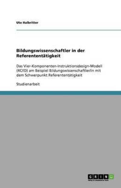 Cover for Halbritter · Bildungswissenschaftler in d (Book) [German edition] (2011)