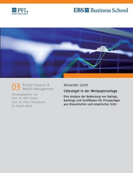 Cover for Gerth · Gütesiegel in der Wertpapieranlag (Book) (2016)