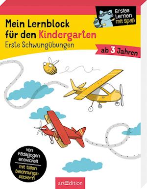 Mein Lernblock für den Kindergarten - Erste Schwungübungen - Hannah Lang - Książki - Ars Edition GmbH - 9783845845463 - 25 lutego 2022