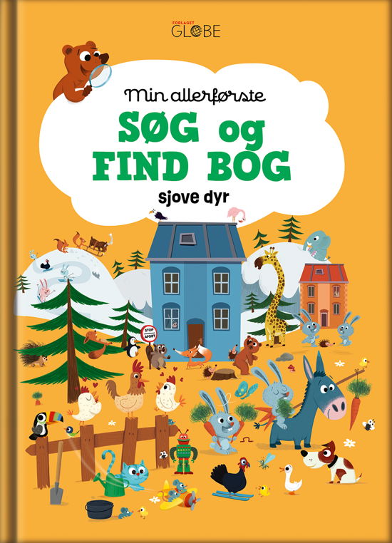 Romain Guyard · Min allerførste søg og find bog: Min allerførste søg og find bog - Sjove dyr (Cardboard Book) [1st edition] (2024)