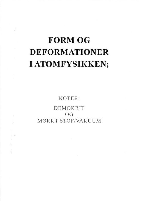 Cover for Jan AIST Olsen · Form og Deformation (Paperback Book) [1st edition] (2025)