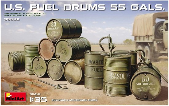 Cover for MiniArt · U.s. Fuel Drum (55 Gals.) 1:35 (Legetøj)