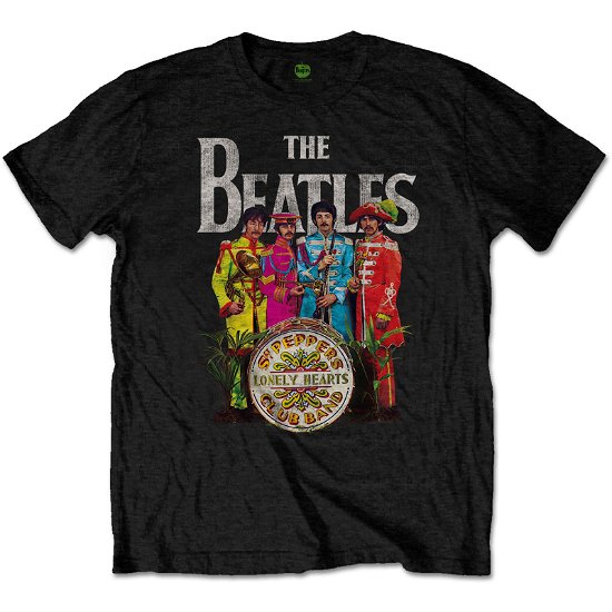 Cover for The Beatles · The Beatles Unisex T-Shirt: Sgt Pepper (T-shirt) [size S] [Black - Unisex edition]