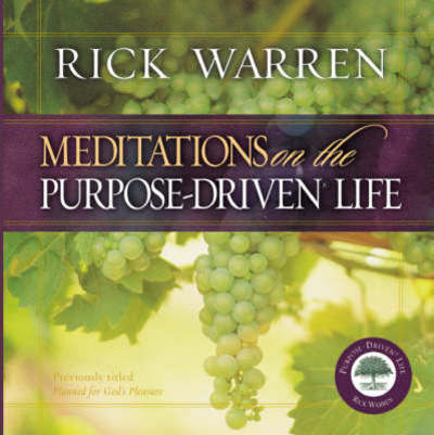 Cover for Rick Warren · Meditations on the Purpose Driven Life - The Purpose Driven Life (Hardcover Book) (2003)