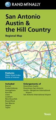 Cover for Rand McNally · Rand McNally Folded Map: San Antonio Austin &amp; the Hill Country Regional Map (Paperback Bog) (2021)