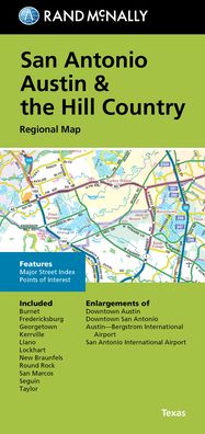 Cover for Rand McNally · Rand McNally Folded Map: San Antonio Austin &amp; the Hill Country Regional Map (Paperback Bog) (2021)