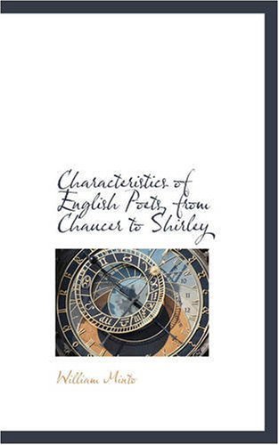 Cover for William Minto · Characteristics of English Poets, from Chaucer to Shirley (Paperback Book) (2008)