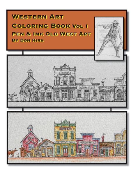 Cover for Don Kirk · Western Art Coloring Book : Pen &amp; Ink Old West Art (Paperback Book) (2019)