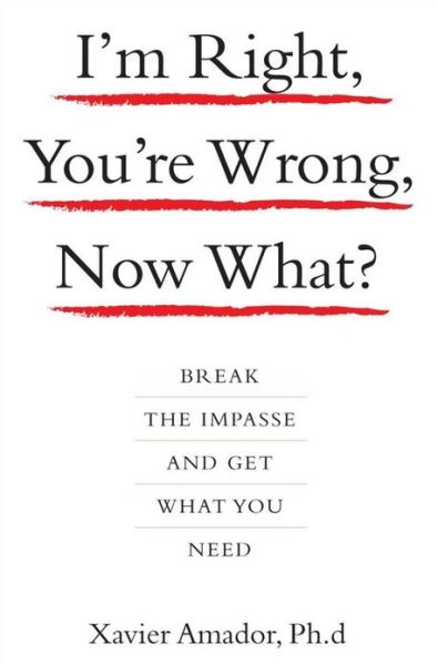 Cover for Amador Xavier · I'm Right, You're Wrong, Now What?: Break the Impasse and Get What You Need (Hardcover Book) (2008)