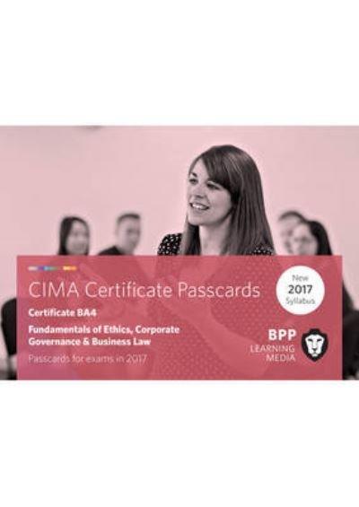 Cover for BPP Learning Media · CIMA Fundamentals of Ethics, Corporate Governance and Business Law: Passcards (Spiral Book) (2016)