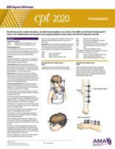 Cover for American Medical Association · CPT 2020 Express Reference Coding Card: Orthopaedics (Cards) (2019)