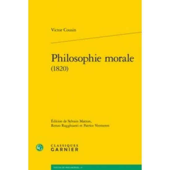 Cover for Victor Cousin · Philosophie Morale (Paperback Book) (2019)