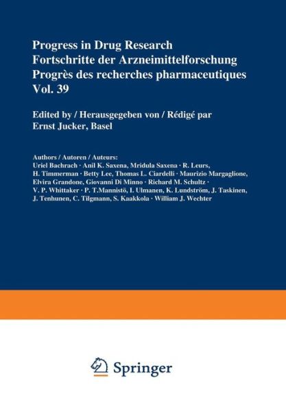 Cover for Jucker · Progress in Drug Research / Fortschritte der Arzneimittelforschung / Progres des recherches pharmaceutiques - Progress in Drug Research (Paperback Book) [Softcover reprint of the original 1st ed. 1992 edition] (2014)