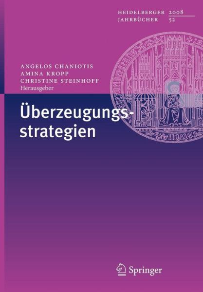 Cover for Angelos Chaniotis · UEberzeugungsstrategien - Heidelberger Jahrbucher (Pocketbok) [2009 edition] (2008)