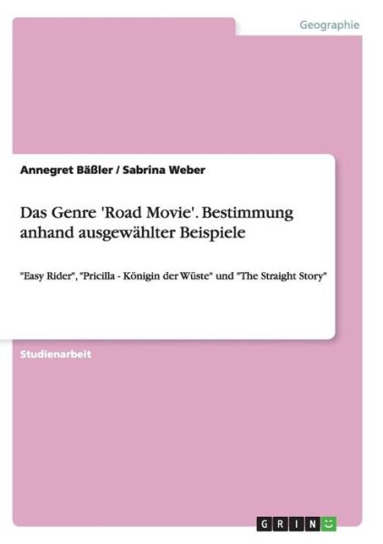 Cover for Bäßler · Das Genre 'Road Movie' (Book) [German edition] (2013)