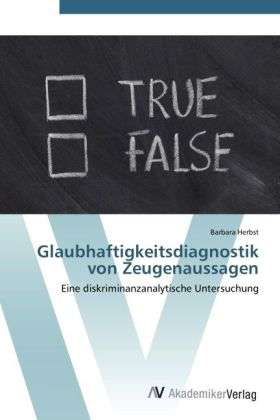 Cover for Herbst · Glaubhaftigkeitsdiagnostik von Z (Book) (2012)