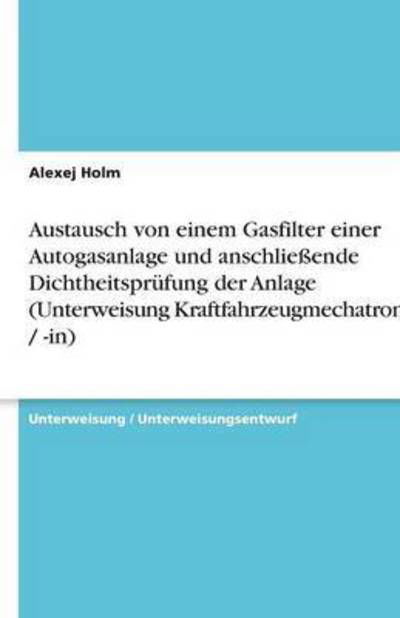 Austausch von einem Gasfilter eine - Holm - Kirjat -  - 9783640649464 - 