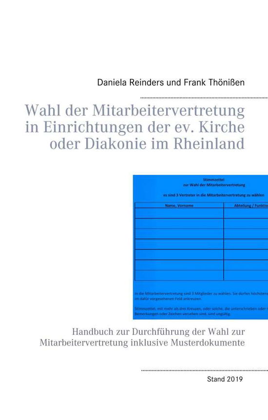 Cover for Reinders · Wahl der Mitarbeitervertretung (Book)